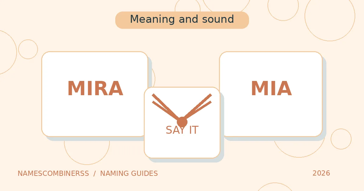 Name and alphabet illustration representing baby name pronunciation and meaning