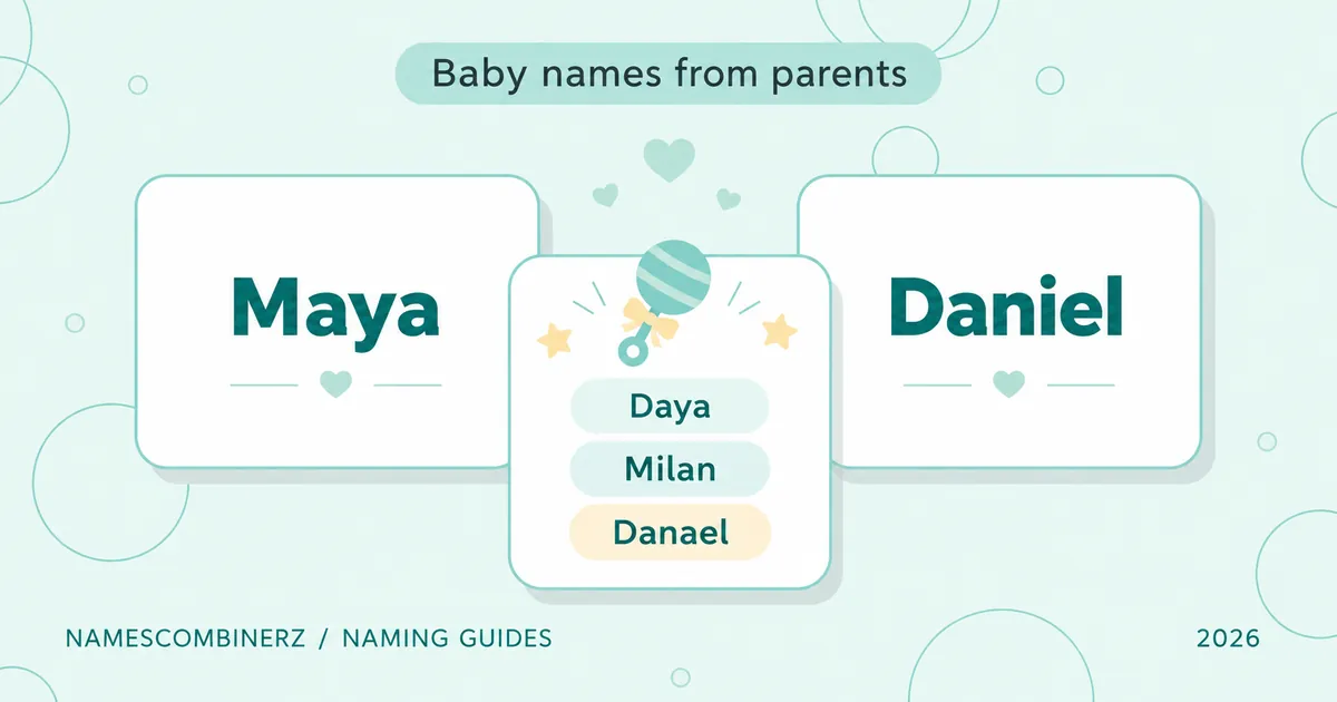 Illustrative baby name ideas inspired by Maya and Daniel