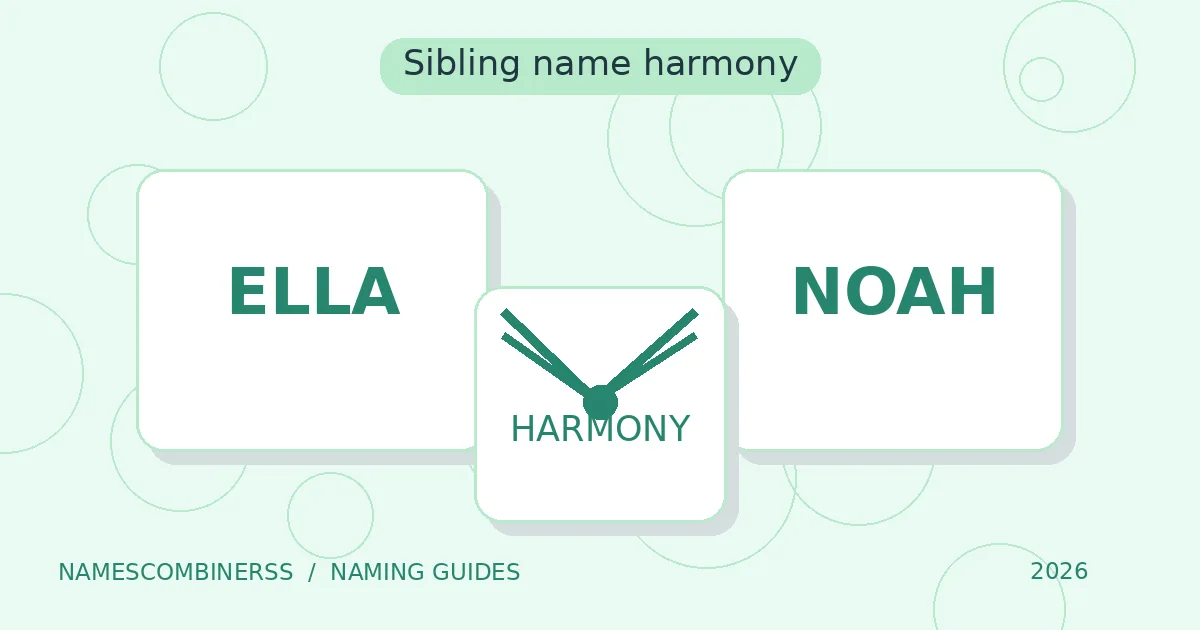 Paired alphabet illustrations symbolizing complementary sibling names